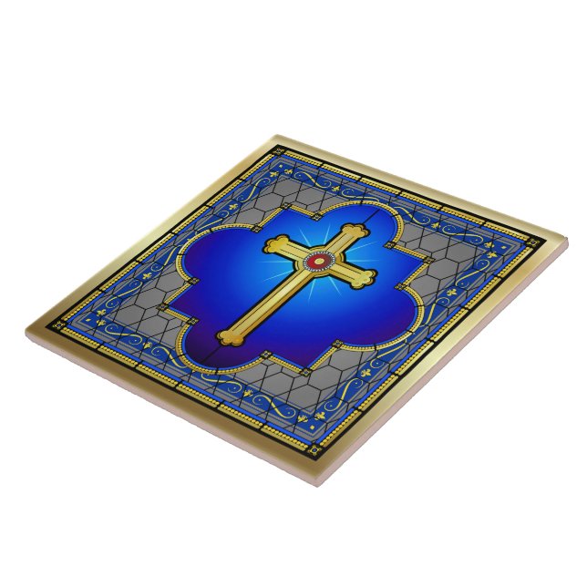 Beautiful Cross Ceramic Tile (Side)