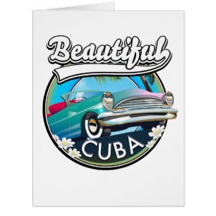 Beautiful Cuba retro logo.