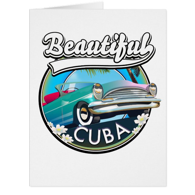 Beautiful Cuba retro logo. (Front)
