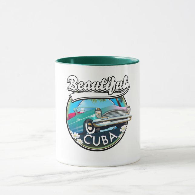 Beautiful Cuba retro logo. Mug (Center)