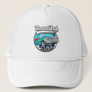Beautiful Cuba retro logo. Trucker Hat