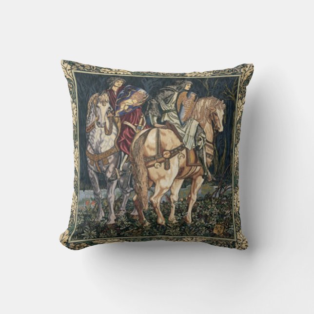 Beautiful Cushion with Antique Tapestry Design (Front)
