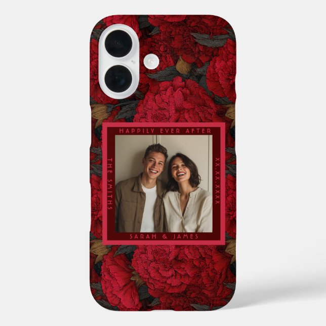 Beautiful Custom Carnation Destination Wedding Case-Mate iPhone Case (Back)