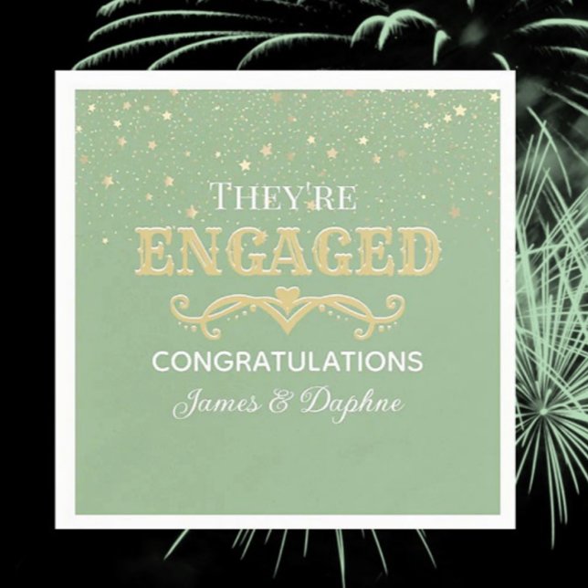 Beautiful CUSTOM engagement  Napkin (Creator Uploaded)