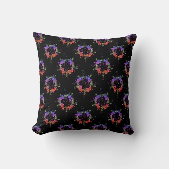 Beautiful Custom Floral Pillow (Front)
