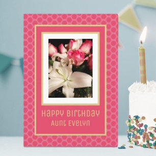 Beautiful, Custom Happy Birthday Aunt card
