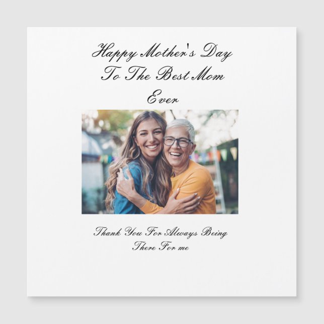 Beautiful Custom Photo Mother's Day Card (Front)