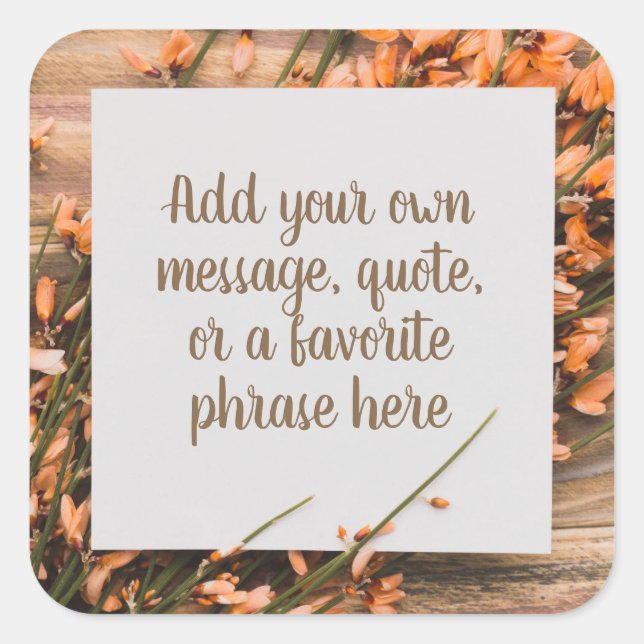 Beautiful Custom Text Rustic stickers (Front)