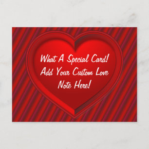 Beautiful Custom Valentine Holiday Postcard