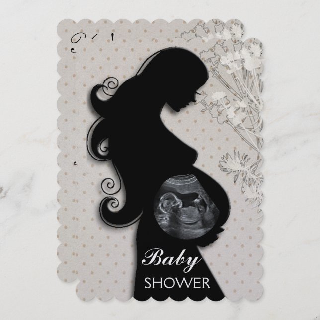 Beautiful Customisable BABY SHOWER INVITATION (Front/Back)