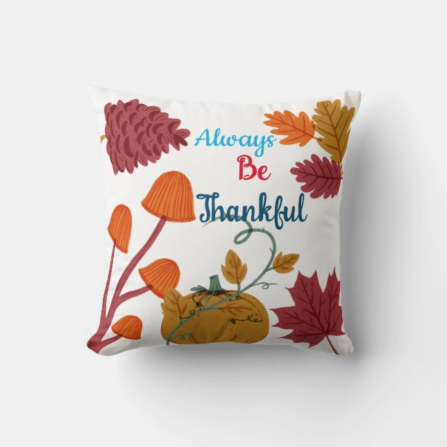 Beautiful Customised Thanksgiving Theme  Cushion (Front)