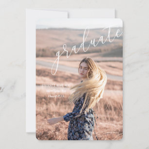 Beautiful Customizable Photo Graduation Invitation