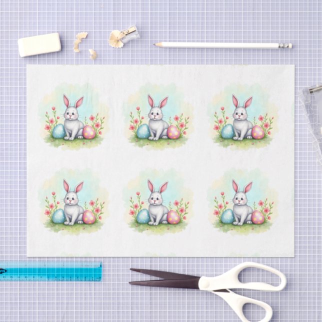 Beautiful Cute Easter Bunny Collection Tissue Paper (Craft)