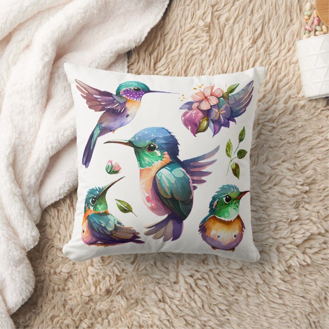 Beautiful & Cute Hummingbirds for Bird Lovers on   Cushion (Blanket)