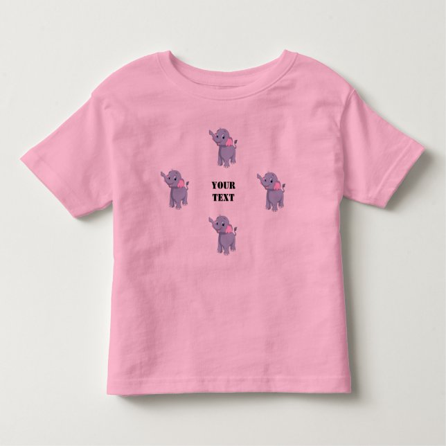 Beautiful Cute Looking Elelphant image Your Text  Toddler T-Shirt (Front)