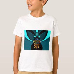 Beautiful Cyan Abstract Art Print T-Shirt