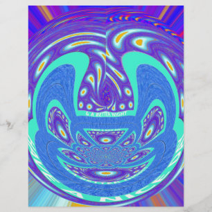 Beautiful cyan blue kaleidoscope vector art design