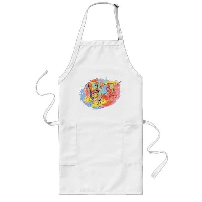 Beautiful dachshund dog long apron (Front)