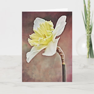Beautiful Daffodil Flower Art Note Card