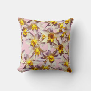 Beautiful Daffodils Flowers  Throw Cushion
