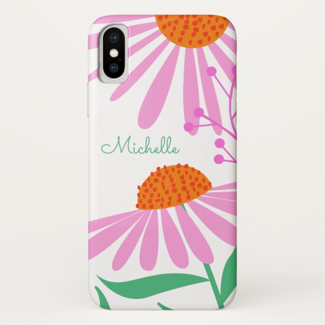 Beautiful Daisies custom name phone cases (Back)