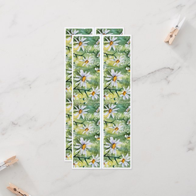 Beautiful Daisies Two Bookmarks (Front/Back In Situ)
