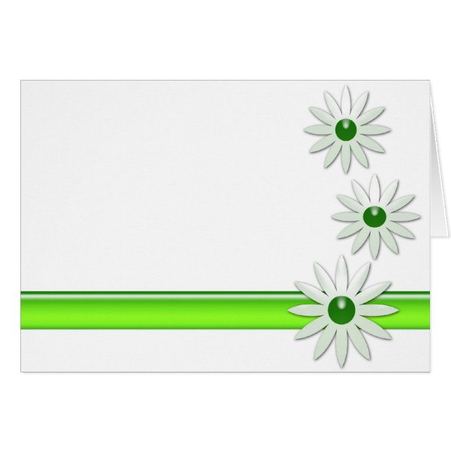 Beautiful Daisy Card (Front Horizontal)