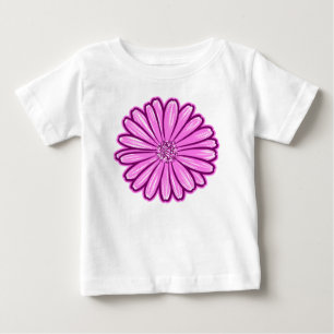 Beautiful Daisy Flower, Halftone Illustration Baby T-Shirt