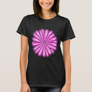 Beautiful Daisy Flower, Halftone Illustration T-Shirt