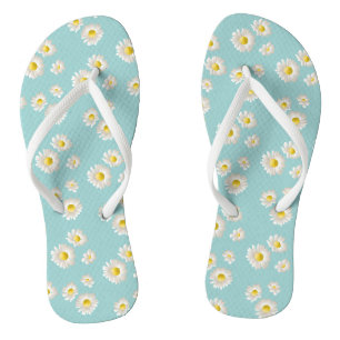 Beautiful Daisy Flower Pattern Thongs