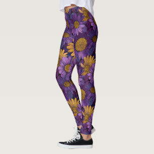 Beautiful Daisy Sparkle Maternity Gym Leggings