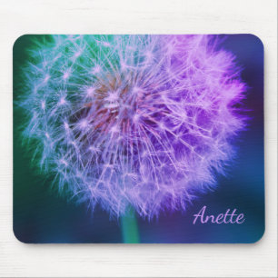 Beautiful Dandelion on Blue Background Mouse Pad