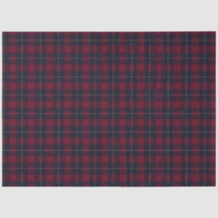 Beautiful Dark Blue and Red Plaid Tissue Paper