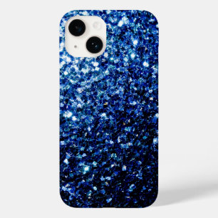 Beautiful Dark Blue glitter sparkles Case-Mate iPhone 14 Case