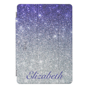 Beautiful Dark Blue Purple Glitter Ombre  iPad Pro Cover