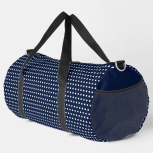 Beautiful Dark Blue With Stylish White Dots Duffle Bag