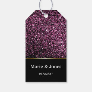 beautiful dark glitter sparkles gift tags