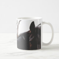 Beautiful Dark Horse Animals Coffee Mug
