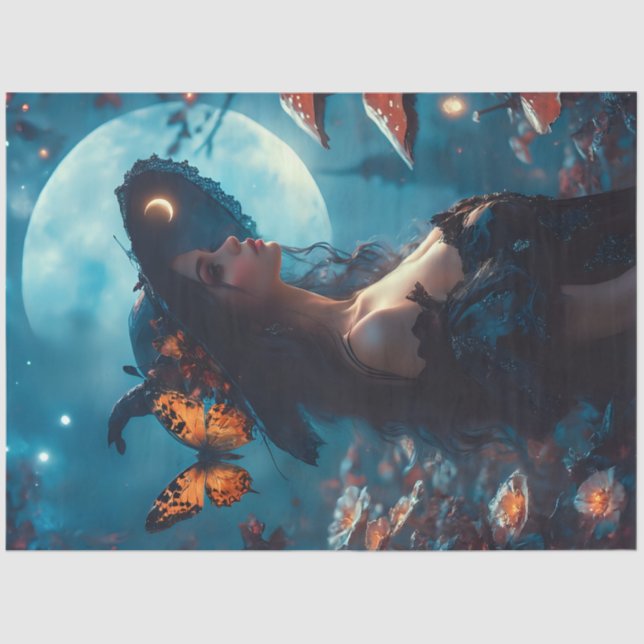 Beautiful Dark Witch Tissue Paper (Front)