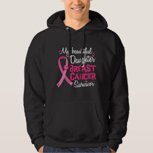 Beautiful Daughter Breast Cancer Survivor Mum Dad Hoodie