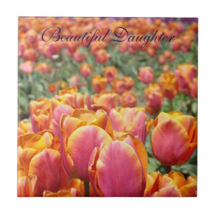 Beautiful Daughter gifts Tulip Flowers Tile Art