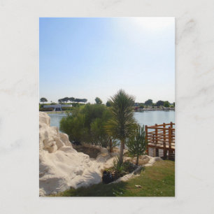 beautiful day at the pond postcard