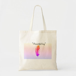 "Beautiful Day Feather Shoulder Tote Bag – Elegant