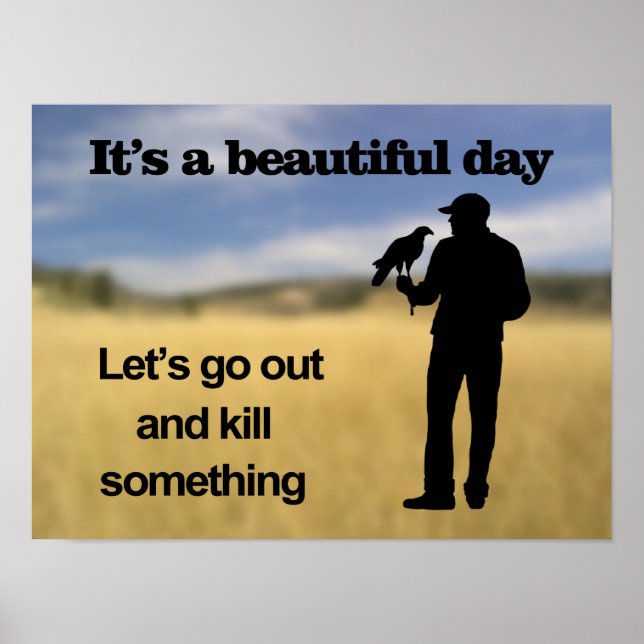 Beautiful Day for Falconry Poster (Front)