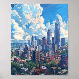 Beautiful Day in Charlotte NC USA Poster