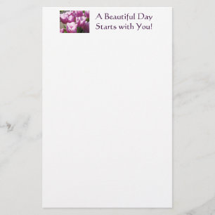Beautiful Day Starts with You! stationery Tulips