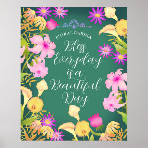 Beautiful Day Turquoise Poster