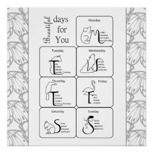 Beautiful days for you in your honey week poster