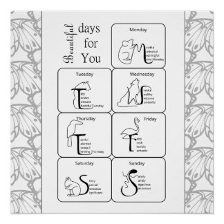 Beautiful days for you in your honey week poster