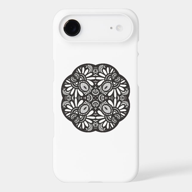 Beautiful Deco Black Square Doodle Case-Mate iPhone Case (Back)